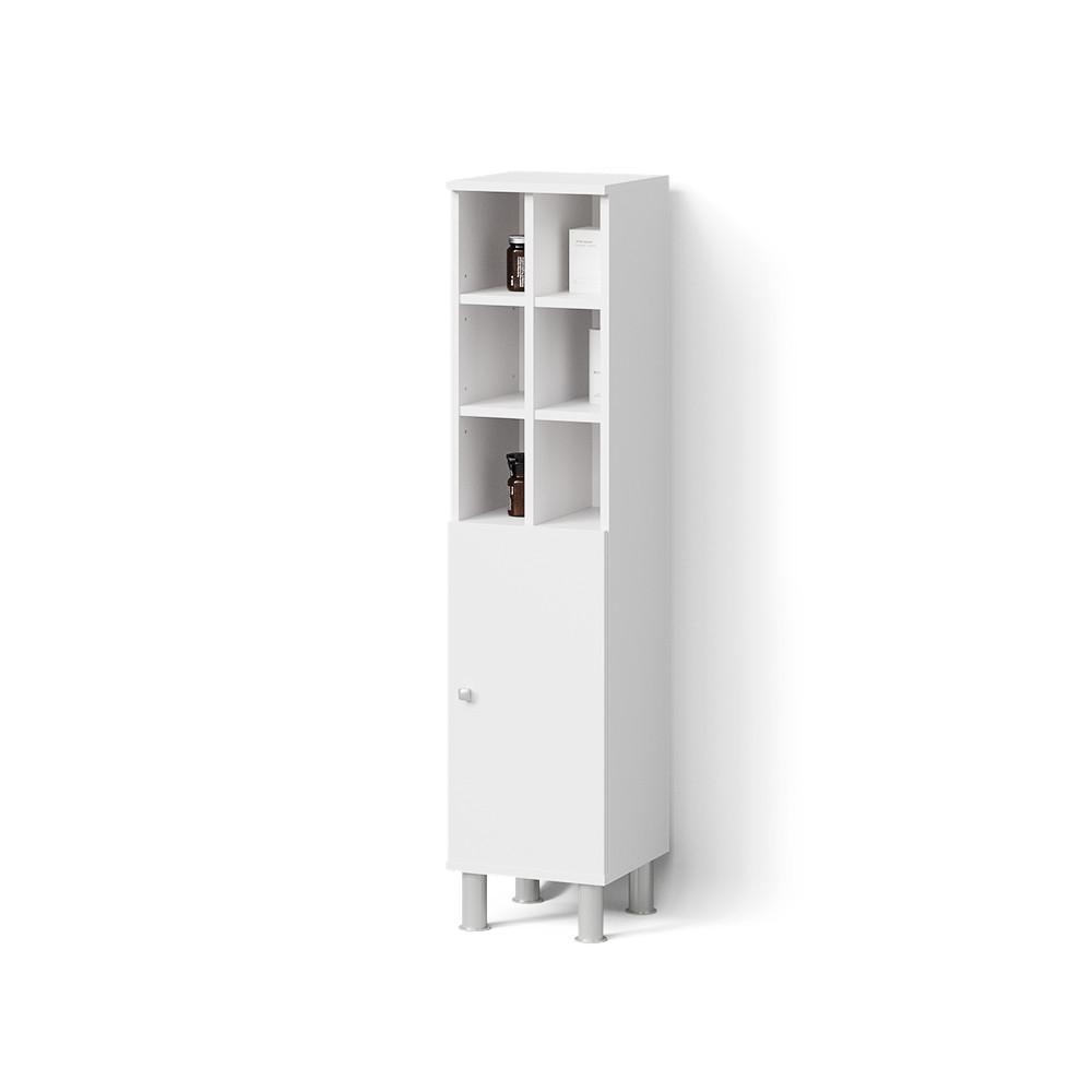 Wohnli Möbelsuche - MIDISCHRANK Fucino Weiß 30 x 130.6 cm große Tür