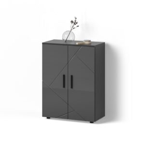 Wohnli Möbelsuche - MIDISCHRANK Ronco Anthrazit Hochglanz 60 x 81 cm