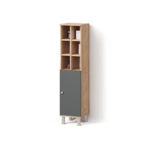 wohnli-moebel-suche-800000977250 Wohnli Möbelsuche - MIDISCHRANK Fucino Anthrazit 30 x 130.6 cm große Tür