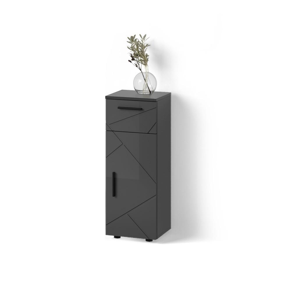 wohnli-moebel-suche-800000977262 Wohnli Möbelsuche - MIDISCHRANK Ronco Anthrazit Hochglanz 30 x 81 cm