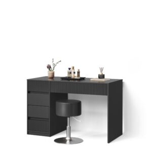 Wohnli Möbelsuche - SCHMINKTISCH Allia Schwarz 120 cm mit Hocker