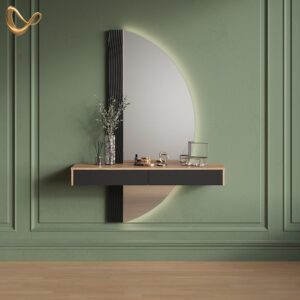 wohnli-moebel-suche-800000977382-1 SCHMINKTISCH Ascona Schwarz 120 cm mit 2 Schubladen Holzwerkstoff Livinity® Möbel > Tische > Schminktische Schwarz