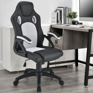SCHREIBTISCHSTUHL Montreal weiß Textil Juskys Möbel > Stühle > Bürostühle > Gamingstühle Weiß