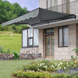 wohnli-moebel-suche-800000977395-1 GELENKARMMARKISE grau 250x200 cm Textil Juskys Garten & Outdoor > Sonnen- & Sichtschutz Grau