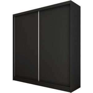 Wohnli Möbelsuche - SCHWEBETÜRENSCHRANK Mario II 200/216/61 schwarz mit Schubladen