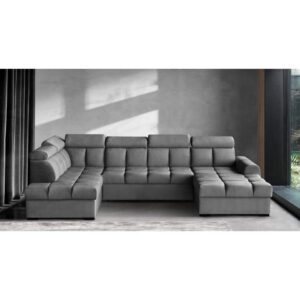 wohnli-moebel-suche-800000977856-1 WOHNLANDSCHAFT Gomez U mit Schlaffunktion grau links Textil Beautysofa Möbel > Sofas & Couches > Wohnlandschaften > Wohnlandschaften U-Form Grau