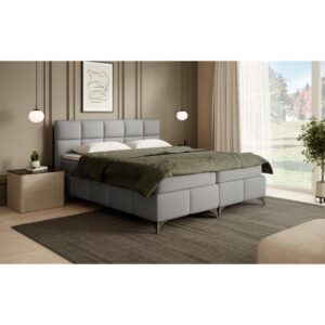 wohnli-moebel-suche-800000977972-1 BOXBETT Solido mit Bettkasten 180x200 cm hellgrau Textil Beautysofa Möbel > Betten > Boxspringbetten Grau