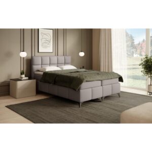 wohnli-moebel-suche-800000977980-1 BOXBETT Solido mit Bettkasten 140x200 cm hellbraun Textil Beautysofa Möbel > Betten > Boxspringbetten Braun