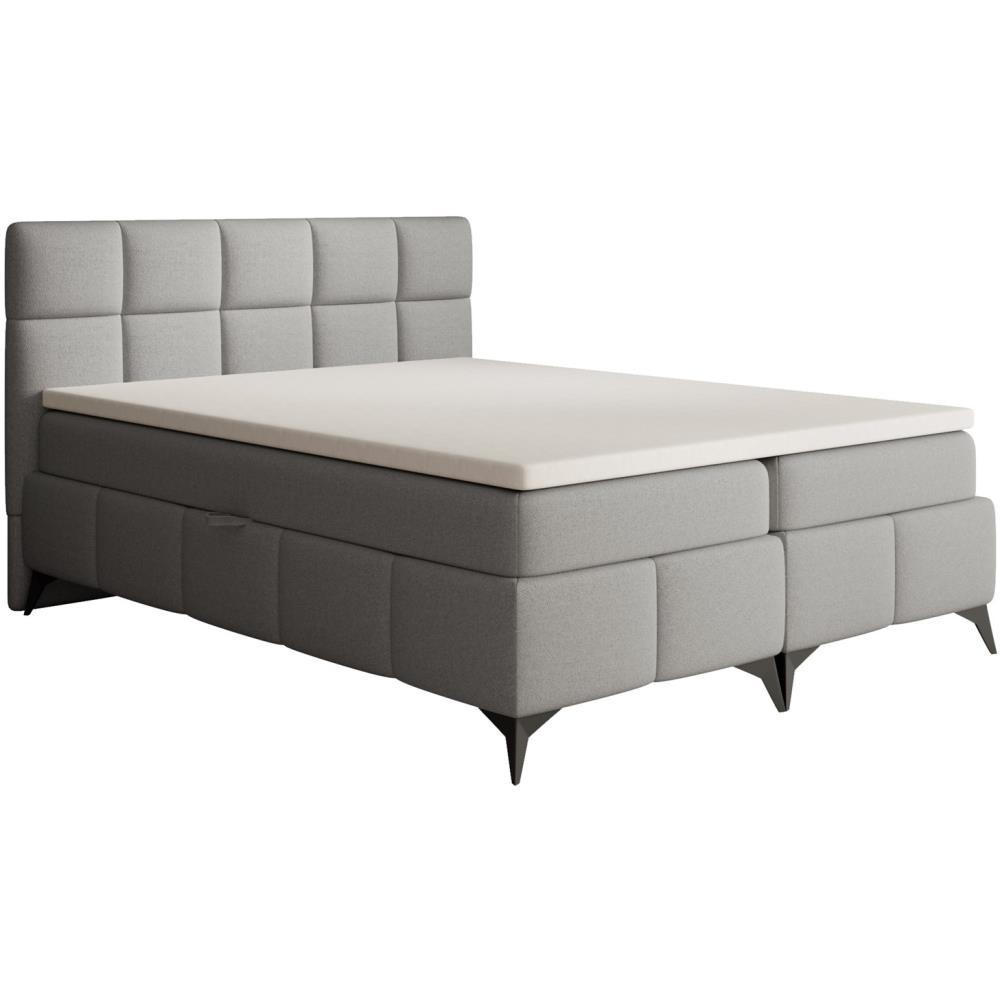 Wohnli Möbelsuche - BOXBETT Solido mit Bettkasten 160x200 cm hellgrau