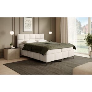 wohnli-moebel-suche-800000978025-1 BOXBETT Solido mit Bettkasten 160x200 cm hellbeige Textil Beautysofa Möbel > Betten > Boxspringbetten Beige