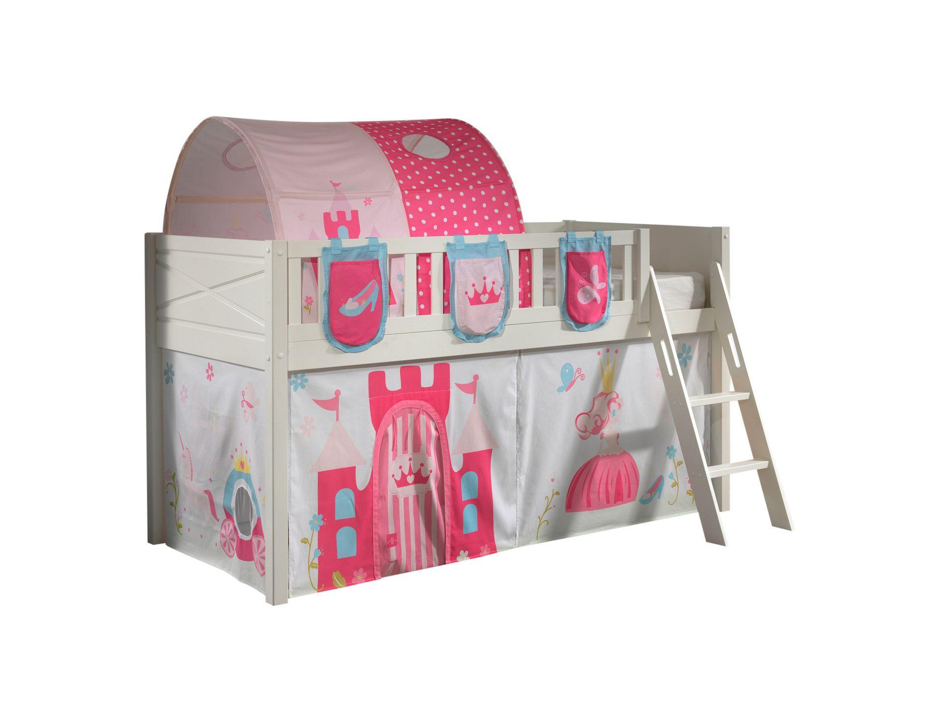 wohnli-moebel-suche-800000978459 Wohnli Möbelsuche - KINDERBETT Karyl 208x114x135 Massivholz Weiß Textilset Princess 4