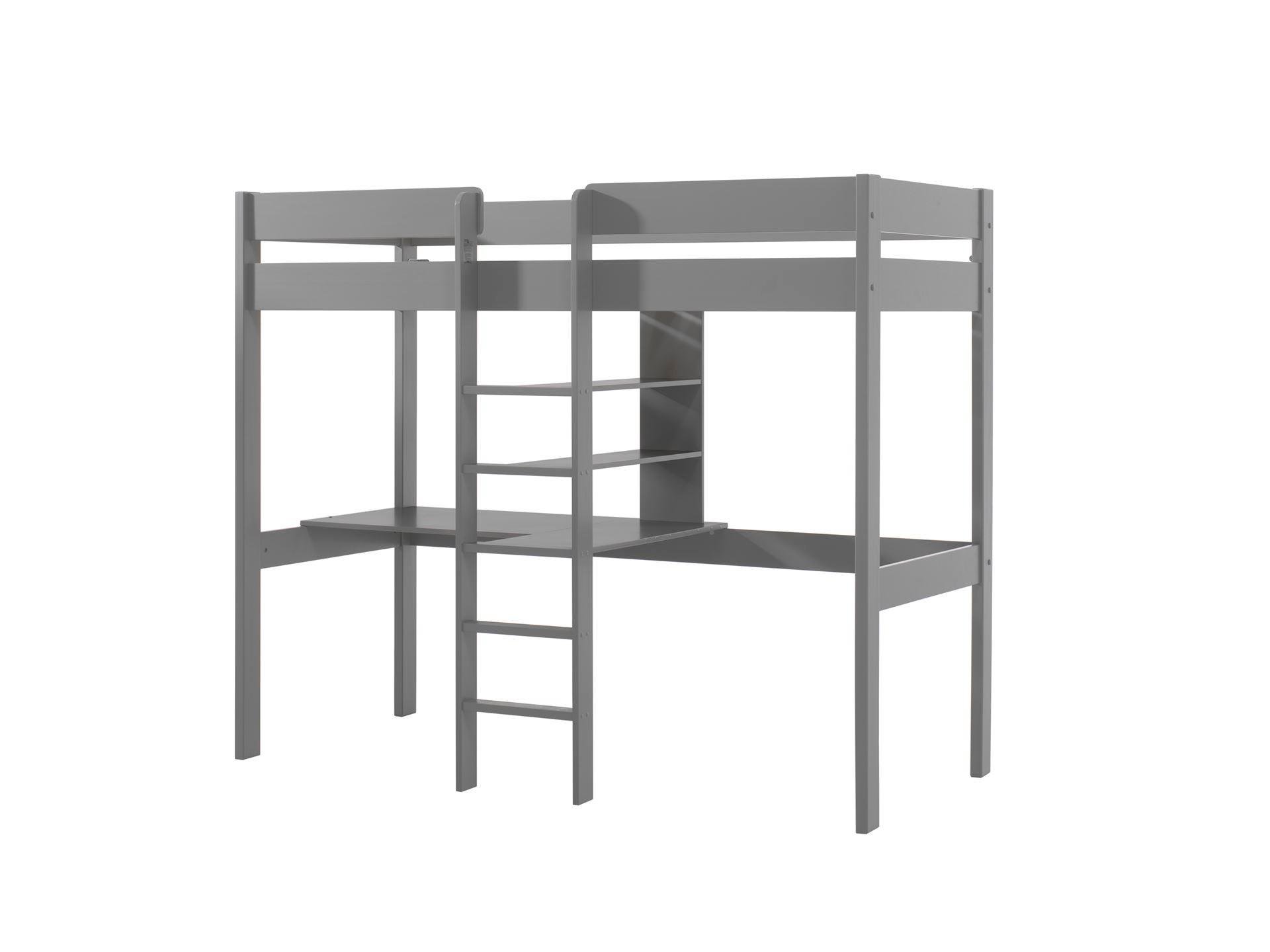 Wohnli Möbelsuche - HOCHBETT Karole 208x175x105 aus Massivholz in grau