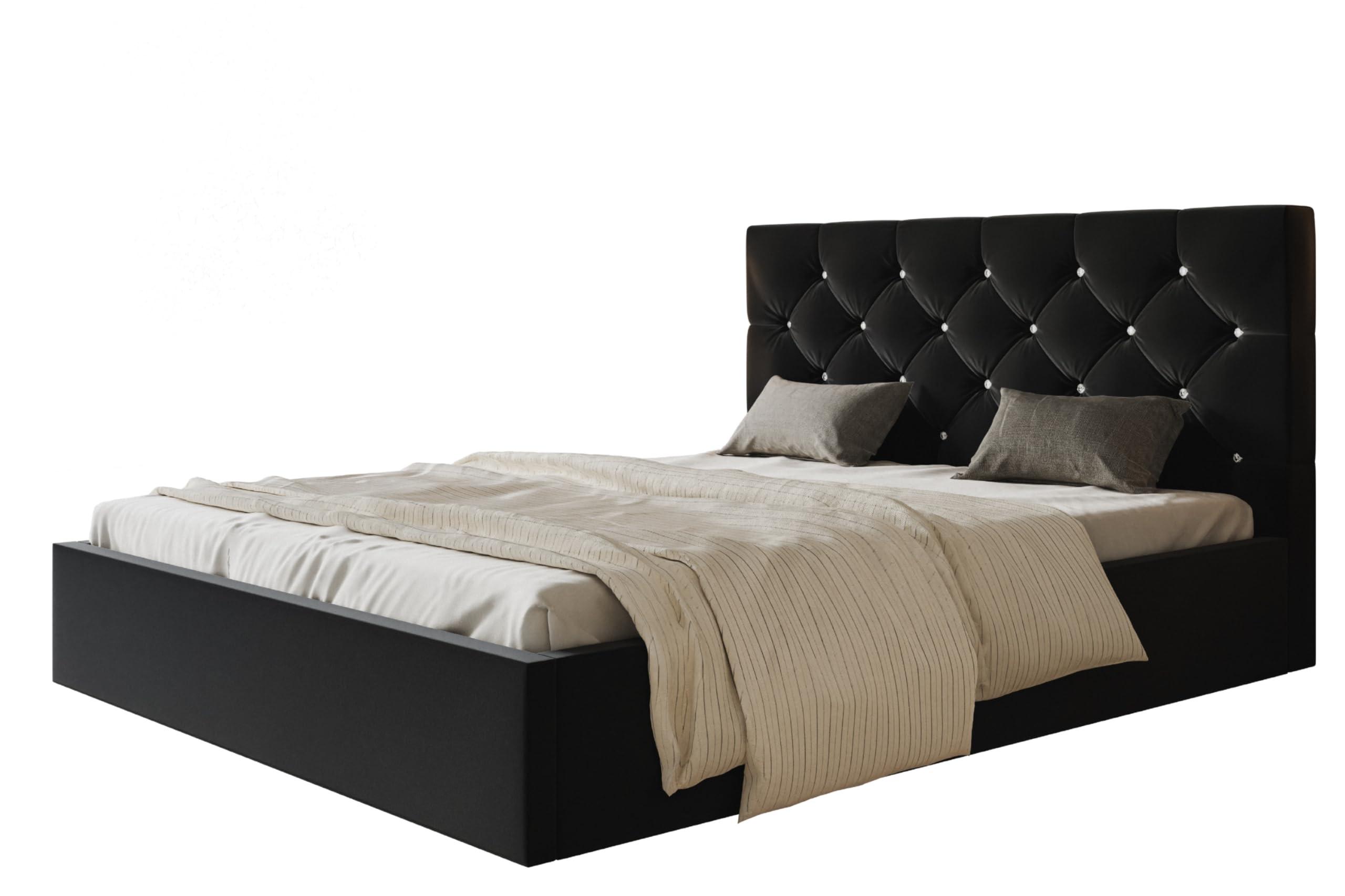 wohnli-moebel-suche-800000981686 Wohnli Möbelsuche - BETT 160x200 - Polsterbett mit Bettkasten und Holzrahmen - Elegant Betten - Weicher Jasminstoff - Kollektion Boston