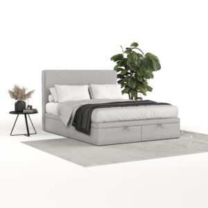 POLSTERBETT Hush mit Stauraum 180/200 cm Grau im Megan Stoff Textil AltaBeds Möbel > Betten > Polsterbetten Grau