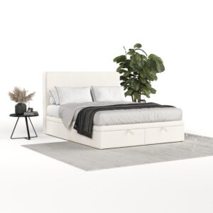 wohnli-moebel-suche-800000983075-1 POLSTERBETT Hush mit Stauraum 120/200 cm Creme im Alta Stoff Textil AltaBeds Möbel > Betten > Polsterbetten Weiß