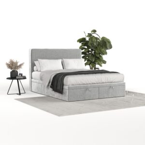 wohnli-moebel-suche-800000983106-1 POLSTERBETT Hush mit Stauraum 160/200 cm Hellgrau im Lotta Stoff Textil AltaBeds Möbel > Betten > Polsterbetten Grau