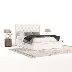 wohnli-moebel-suche-800000983123-1 POLSTERBETT Nicobar mit Stauraum 200/200 cm Creme im Alta Stoff Textil AltaBeds Möbel > Betten > Polsterbetten Weiß