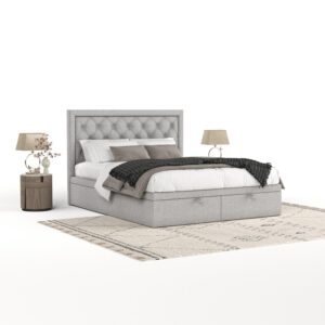wohnli-moebel-suche-800000983124-1 POLSTERBETT Nicobar mit Stauraum 200/200 cm Grau im Megan Stoff Textil AltaBeds Möbel > Betten > Polsterbetten Grau