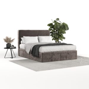 POLSTERBETT Hush mit Stauraum 180/200 cm Braun im Lotta Stoff Textil AltaBeds Möbel > Betten > Polsterbetten Braun