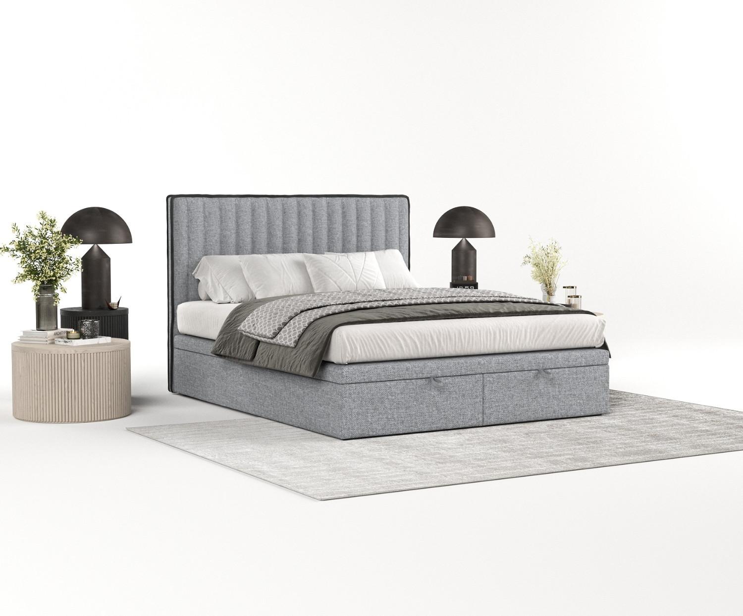 wohnli-moebel-suche-800000984482-1 POLSTERBETT Keva mit Stauraum 160/200 cm Grau im Alta Stoff Textil AltaBeds Möbel > Betten > Polsterbetten Grau