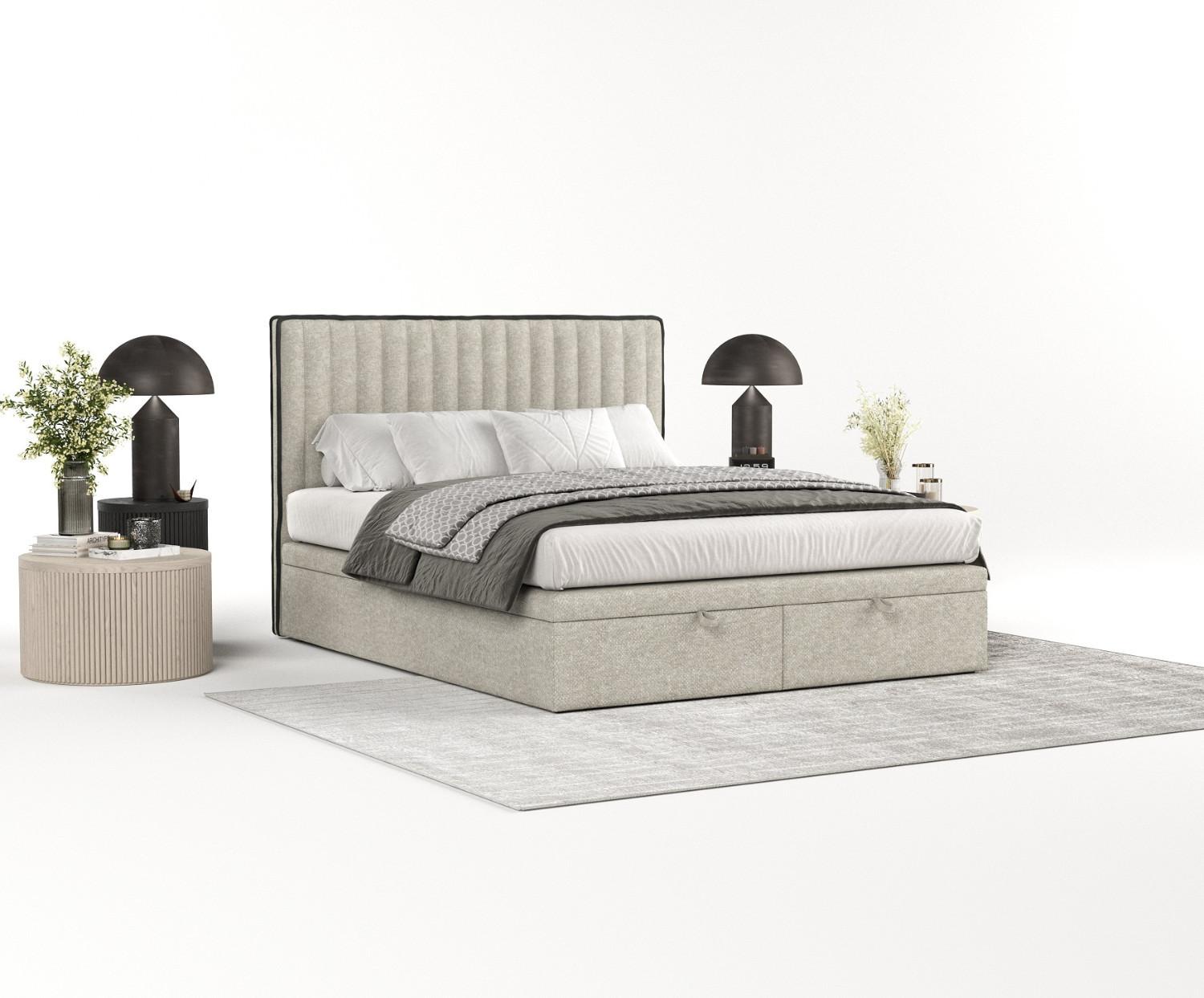 POLSTERBETT Keva mit Stauraum 140/200 cm Beige im Alta Stoff Textil AltaBeds Möbel > Betten > Polsterbetten Beige
