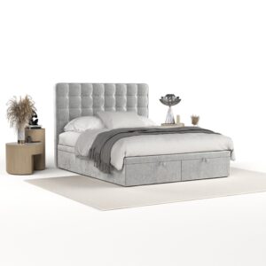 POLSTERBETT Celestia mit Stauraum 160/200 cm Hellgrau im Lotta Stoff Textil AltaBeds Möbel > Betten > Polsterbetten Grau