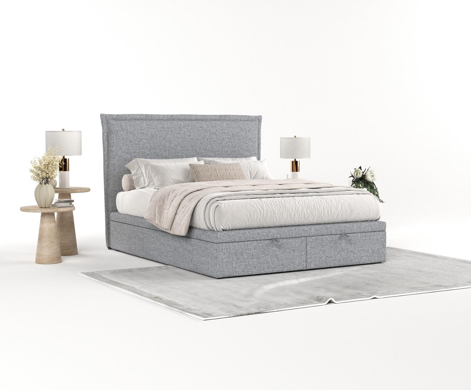 wohnli-moebel-suche-800000984533-1 POLSTERBETT Eliot mit Stauraum 120/200 cm Grau im Alta Stoff Textil AltaBeds Möbel > Betten > Polsterbetten Grau