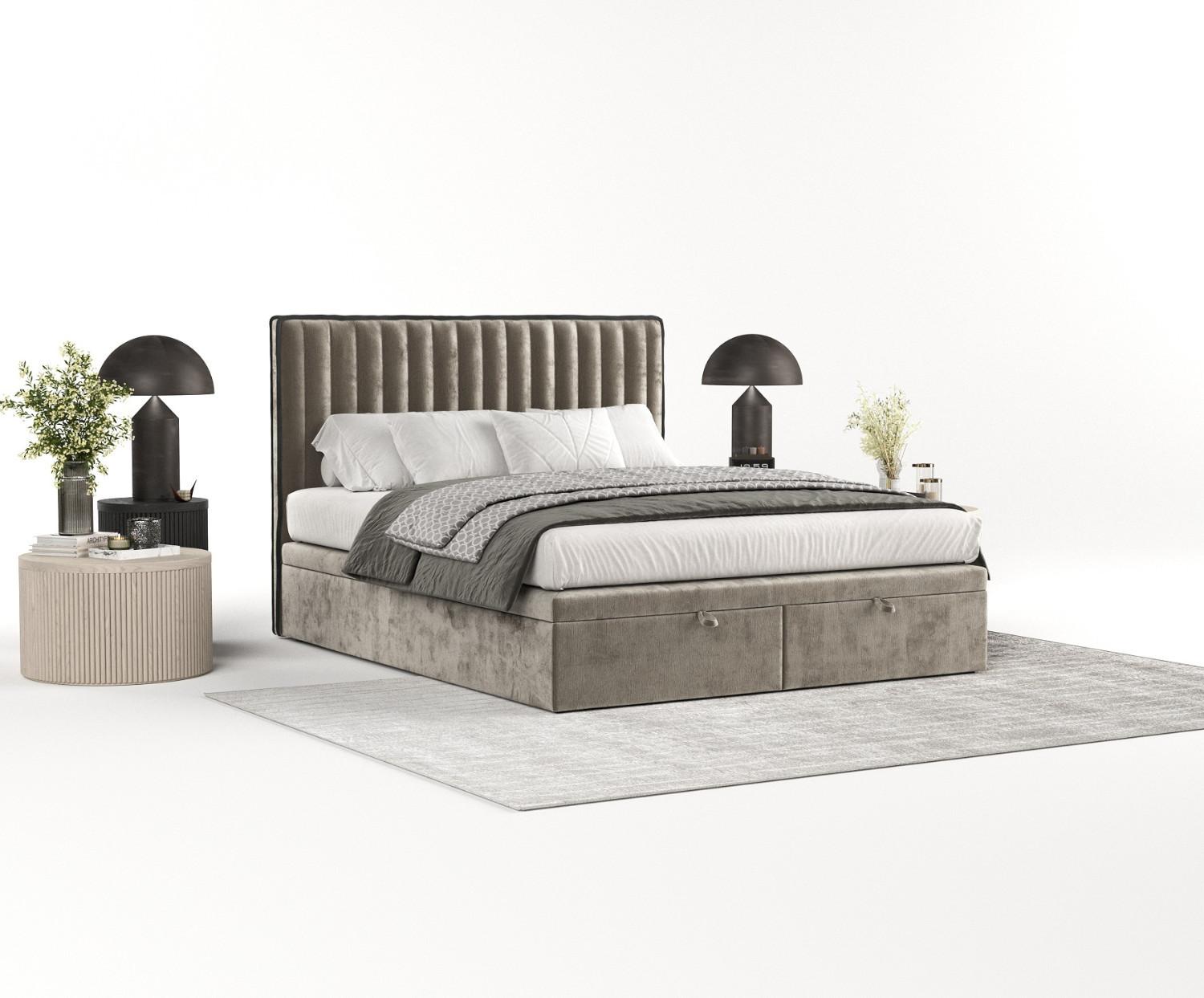 POLSTERBETT Keva mit Stauraum 160/200 cm Beige im Lotta Stoff Textil AltaBeds Möbel > Betten > Polsterbetten Beige