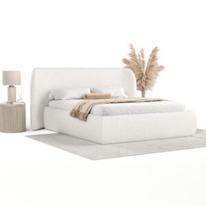 wohnli-moebel-suche-800000984746-1 POLSTERBETT Bellano mit Stauraum 140/200 cm Hellbeige im Riva Stoff Textil AltaBeds Möbel > Betten > Polsterbetten Beige