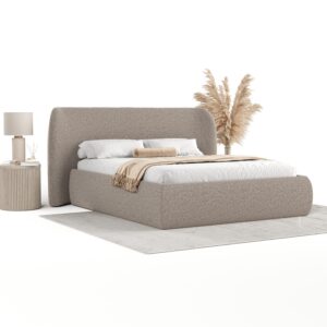 wohnli-moebel-suche-800000984754-1 POLSTERBETT Bellano mit Stauraum 200/200 cm Beige im Bubble Stoff Textil AltaBeds Möbel > Betten > Polsterbetten Beige
