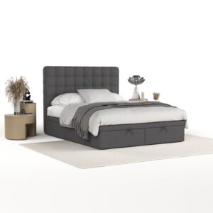 POLSTERBETT Celestia mit Stauraum 140/200 cm Anthrazit im Megan Stoff Textil AltaBeds Möbel > Betten > Polsterbetten Anthrazit