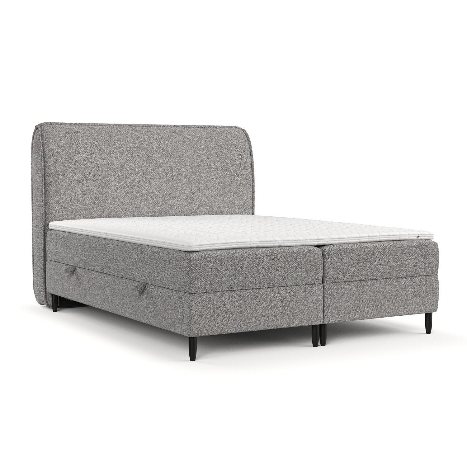 wohnli-moebel-suche-800000984805 Wohnli Möbelsuche - BOXBETT Lunaro 200/200 cm Grau im Bubble Stoff
