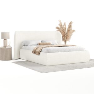 wohnli-moebel-suche-800000984855-1 POLSTERBETT Bellano mit Stauraum 160/200 cm Creme im Modesto Stoff Textil AltaBeds Möbel > Betten > Polsterbetten Weiß