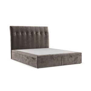 Wohnli Möbelsuche - POLSTERBETT Kelsea mit Stauraum 140/200 cm Braun im Lotta Stoff