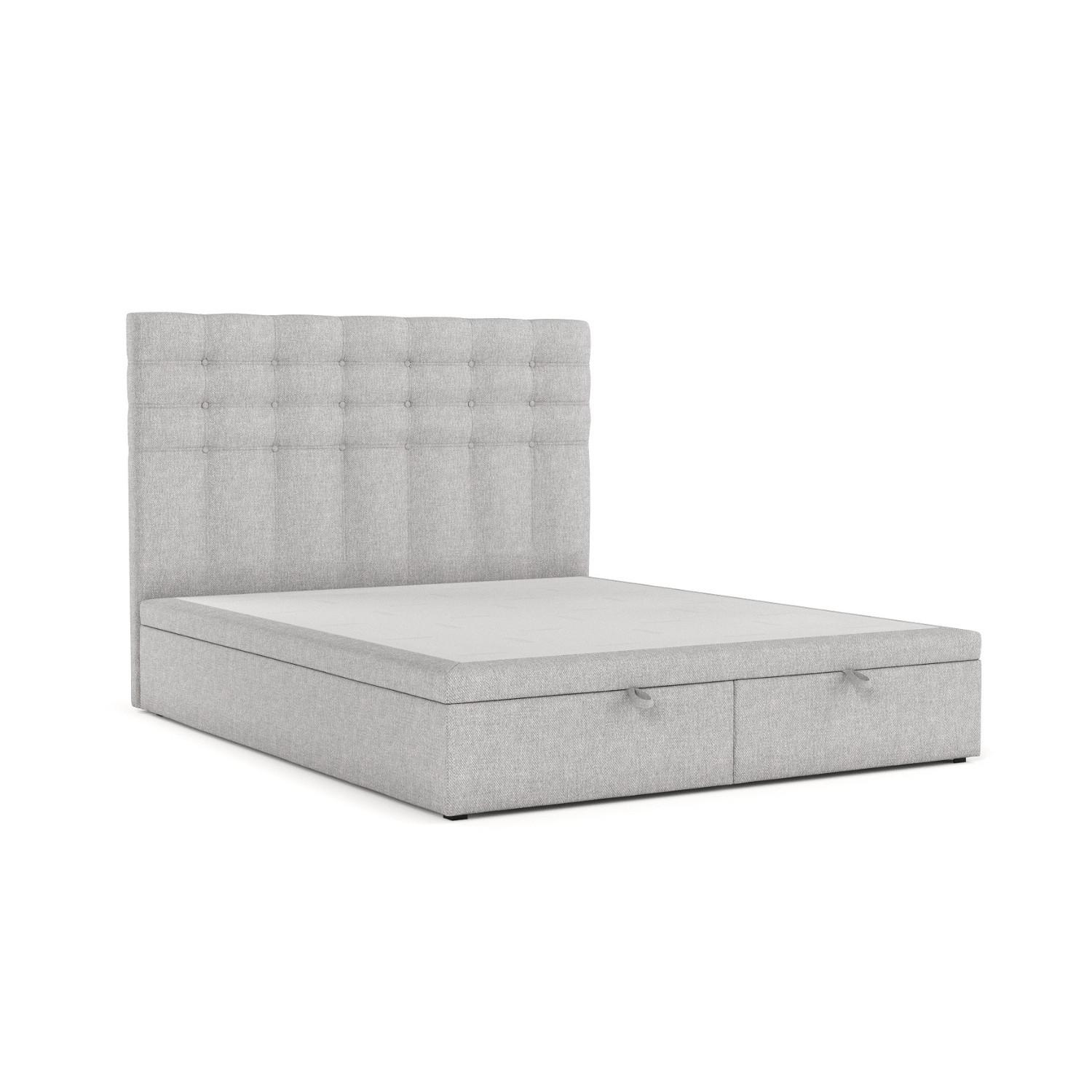 Wohnli Möbelsuche - POLSTERBETT Callo mit Stauraum 160/200 cm Grau im Megan Stoff