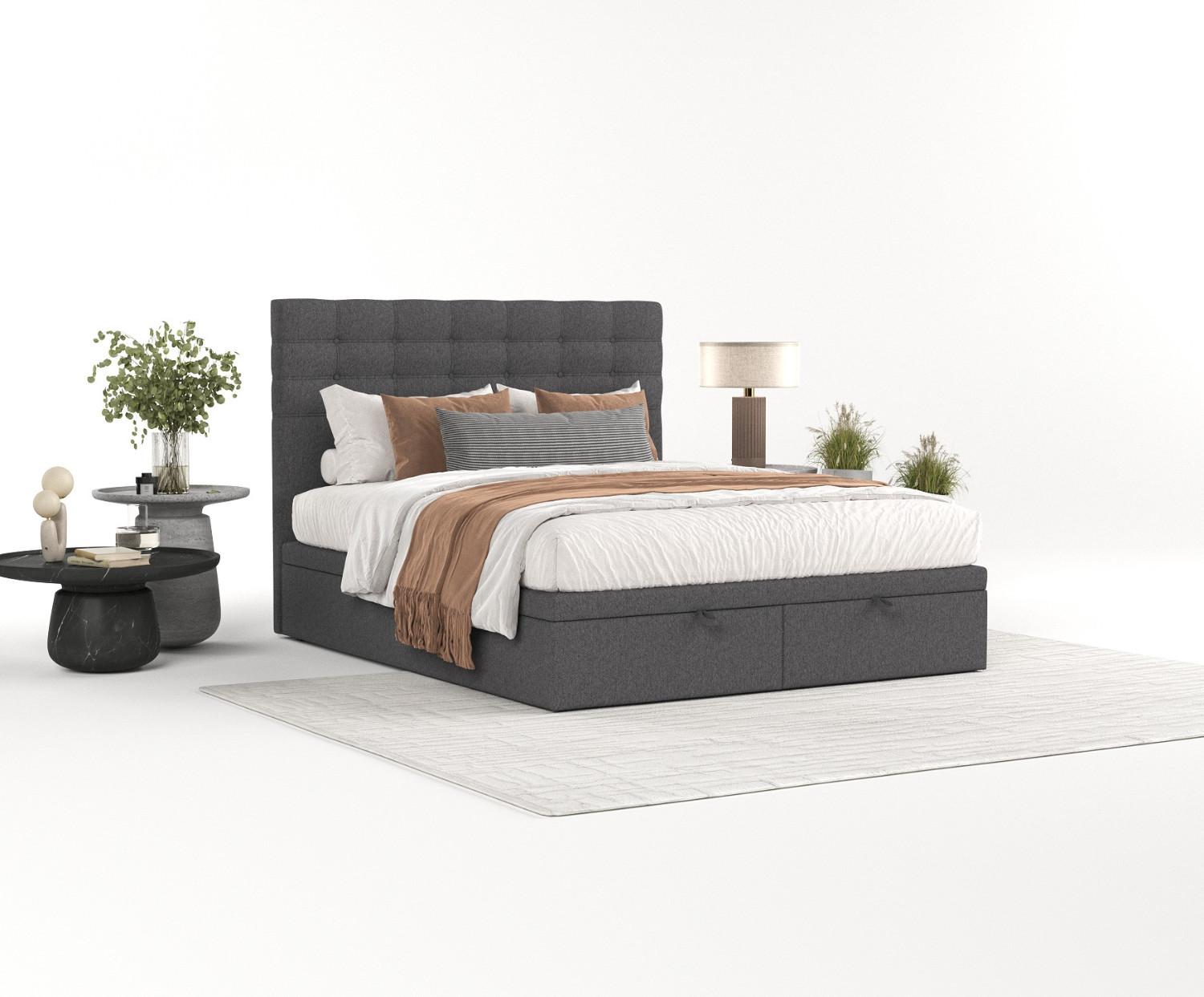 wohnli-moebel-suche-800000984951-1 POLSTERBETT Callo mit Stauraum 160/200 cm Anthrazit im Megan Stoff Textil AltaBeds Möbel > Betten > Polsterbetten Anthrazit