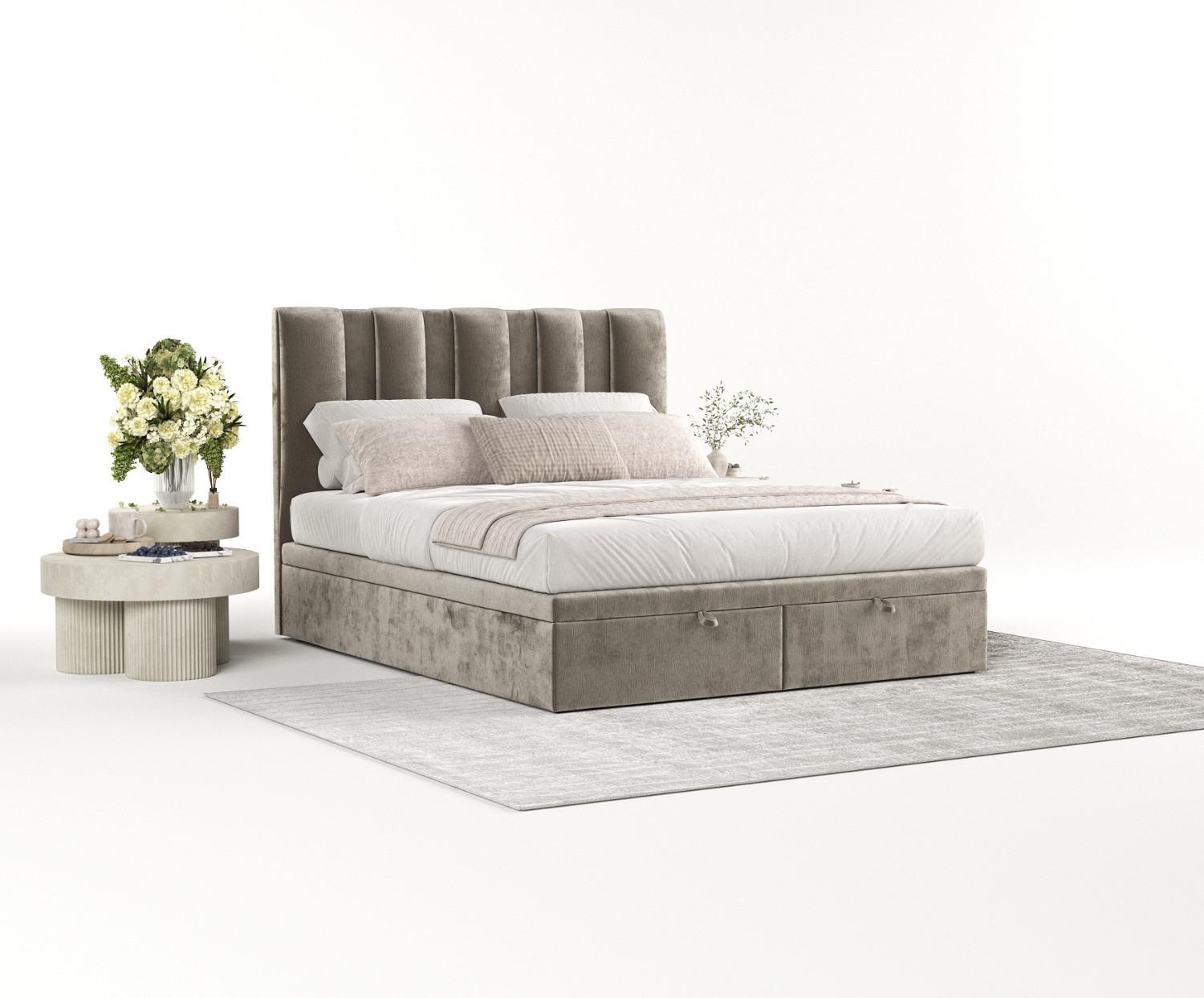 wohnli-moebel-suche-800000984976-1 POLSTERBETT Orta mit Stauraum 120/200 cm Beige im Lotta Stoff Textil AltaBeds Möbel > Betten > Polsterbetten Beige