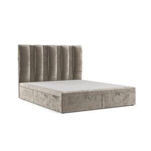 Wohnli Möbelsuche - POLSTERBETT Orta mit Stauraum 180/200 cm Beige im Lotta Stoff