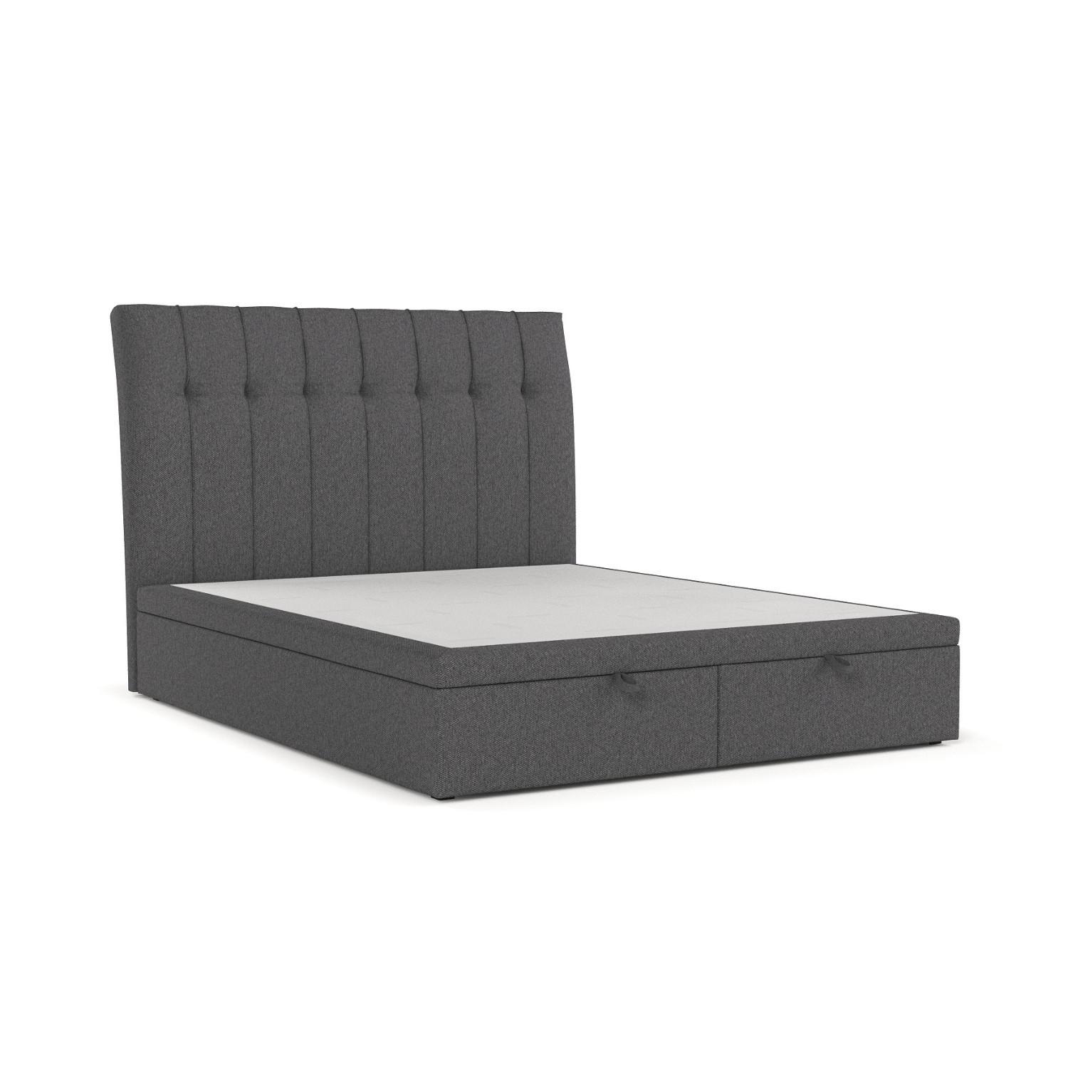 wohnli-moebel-suche-800000985024 Wohnli Möbelsuche - POLSTERBETT Kelsea mit Stauraum 120/200 cm Anthrazit im Megan Stoff