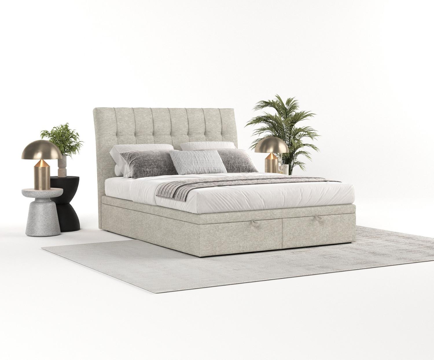POLSTERBETT Kelsea mit Stauraum 140/200 cm Beige im Alta Stoff Textil AltaBeds Möbel > Betten > Polsterbetten Beige