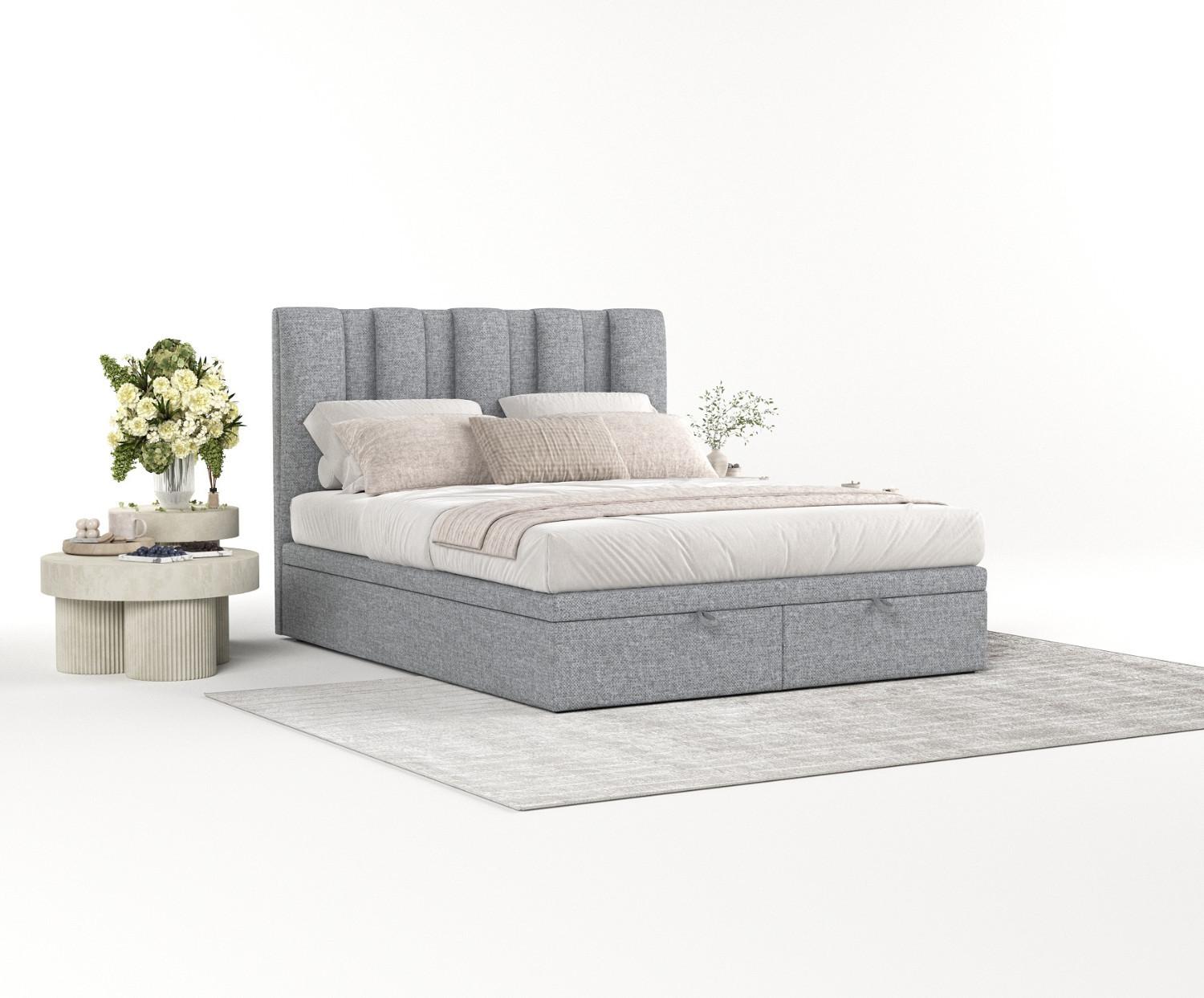 wohnli-moebel-suche-800000985073-1 POLSTERBETT Orta mit Stauraum 140/200 cm Grau im Alta Stoff Textil AltaBeds Möbel > Betten > Polsterbetten Grau