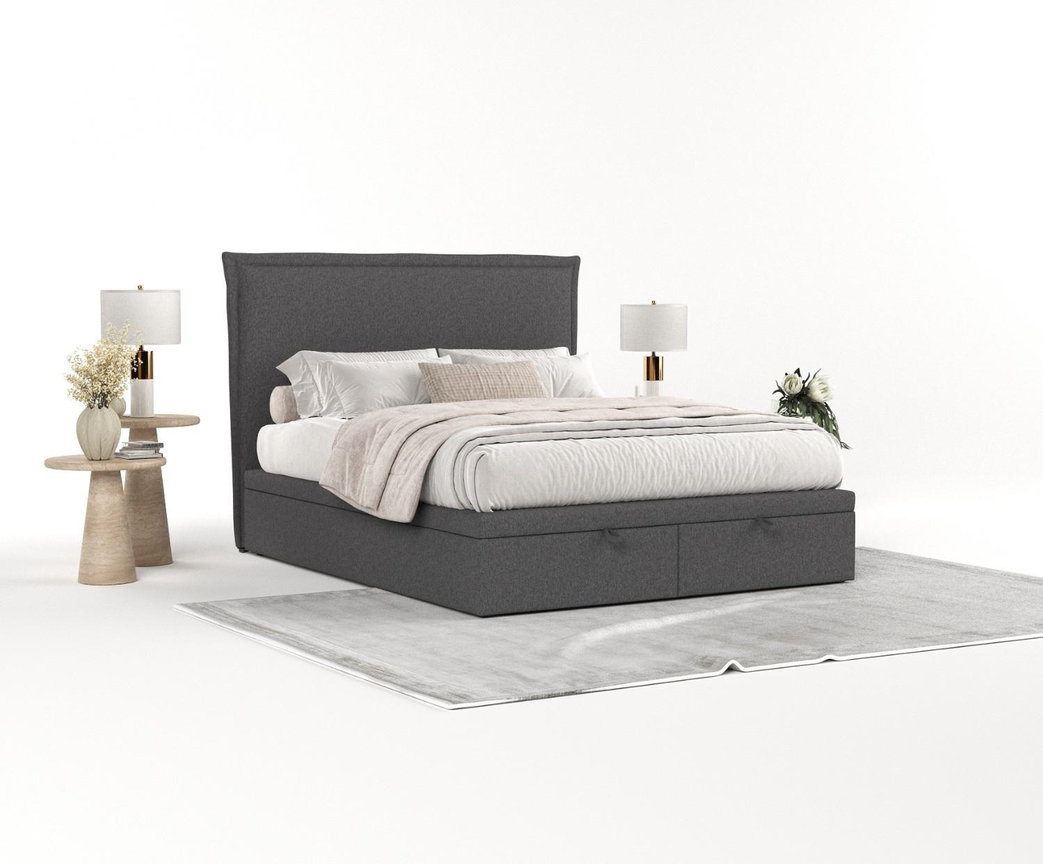 wohnli-moebel-suche-800000985089-1 POLSTERBETT Eliot mit Stauraum 180/200 cm Anthrazit im Megan Stoff Textil AltaBeds Möbel > Betten > Polsterbetten Anthrazit