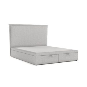 Wohnli Möbelsuche - POLSTERBETT Eliot mit Stauraum 140/200 cm Grau im Megan Stoff