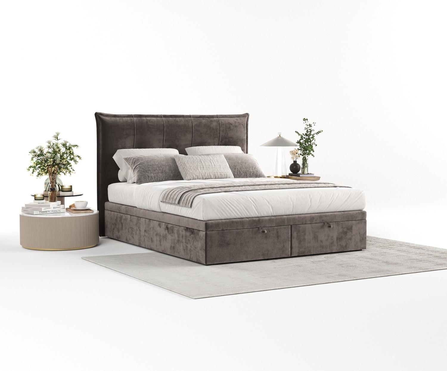 wohnli-moebel-suche-800000985117-1 POLSTERBETT Liano mit Stauraum 160/200 cm Braun im Lotta Stoff Textil AltaBeds Möbel > Betten > Polsterbetten Braun
