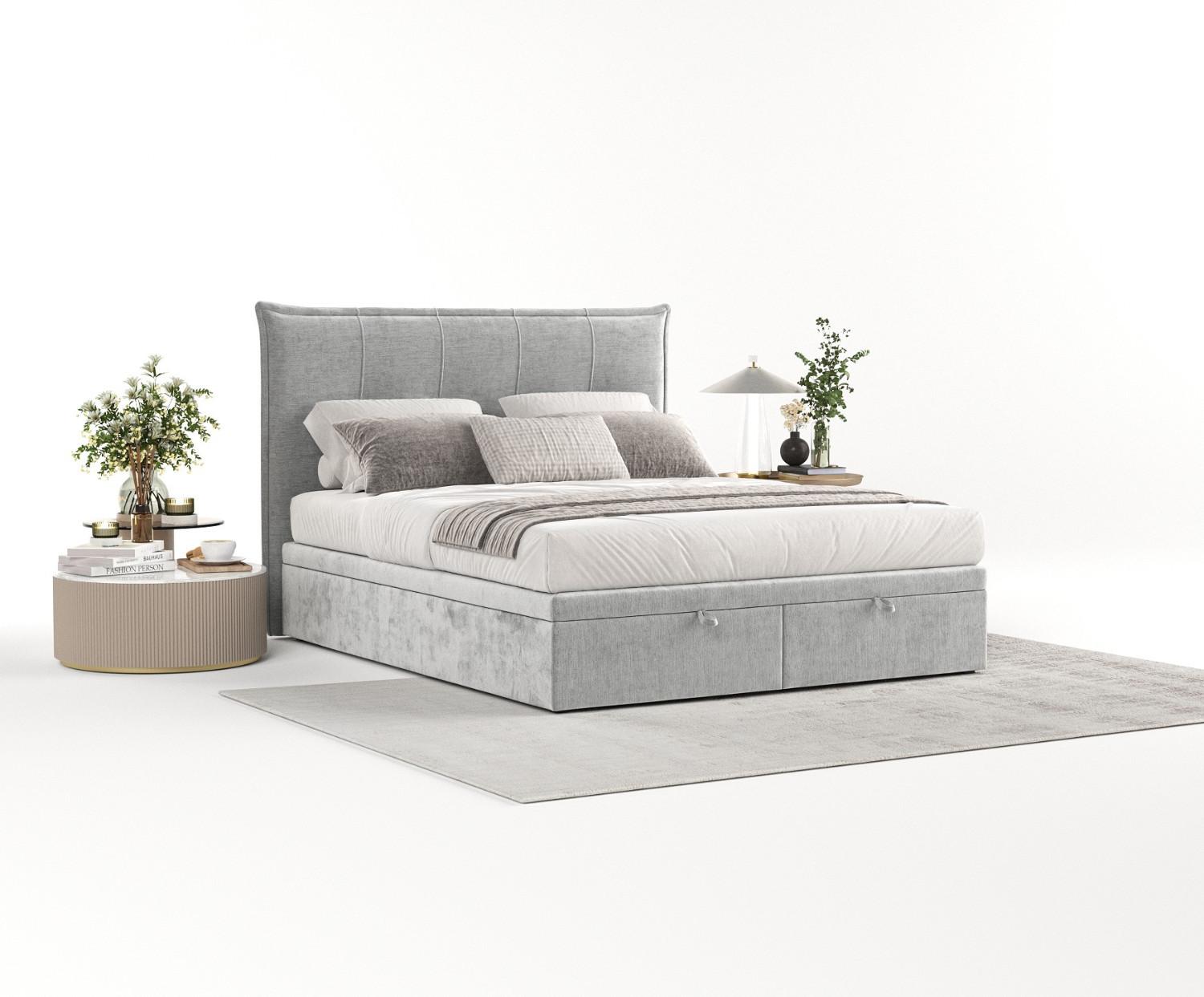wohnli-moebel-suche-800000985153-1 POLSTERBETT Liano mit Stauraum 180/200 cm Hellgrau im Lotta Stoff Textil AltaBeds Möbel > Betten > Polsterbetten Grau