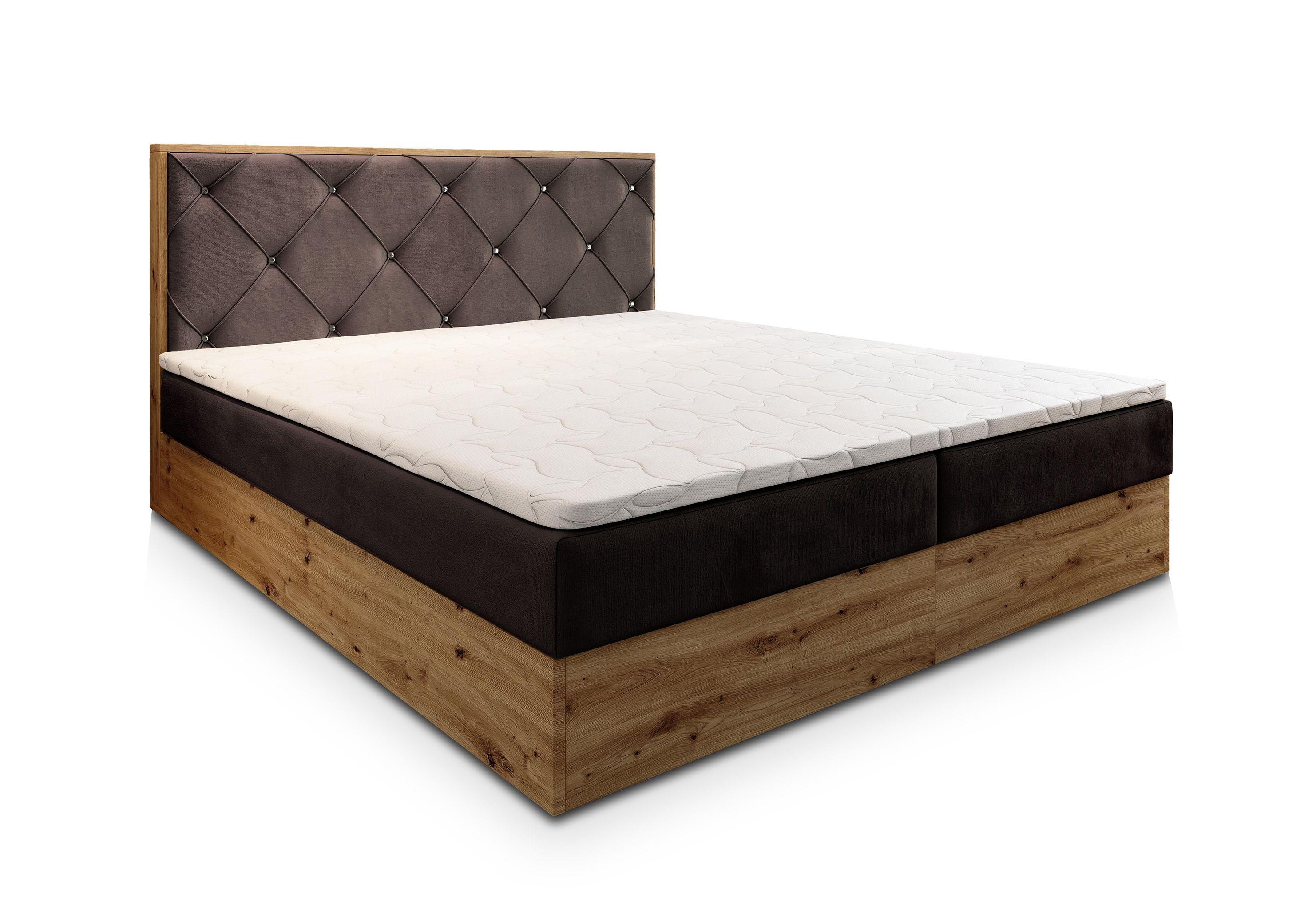 wohnli-moebel-suche-800000985213 Wohnli Möbelsuche - BOXBETT FOSCO 160x200 cm mit Matratze und Topper - Braun