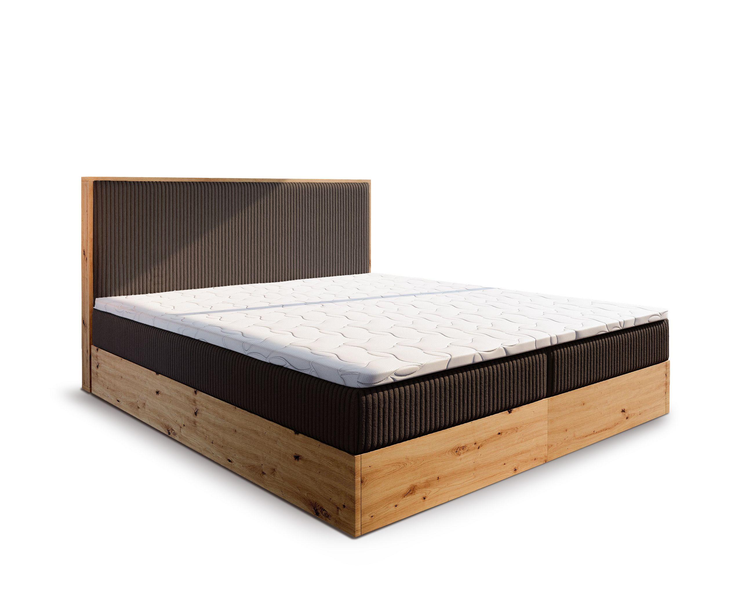 wohnli-moebel-suche-800000985230 Wohnli Möbelsuche - BOXBETT VERDON 140x200 cm mit Matratze und Topper - Braun