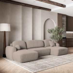 wohnli-moebel-suche-800000985237-1 WOHNLANDSCHAFT SAVONA P Beige Kordstoff mit Schlaffunktion Textil MASSENO Möbel > Sofas & Couches > Wohnlandschaften > Wohnlandschaften U-Form Beige