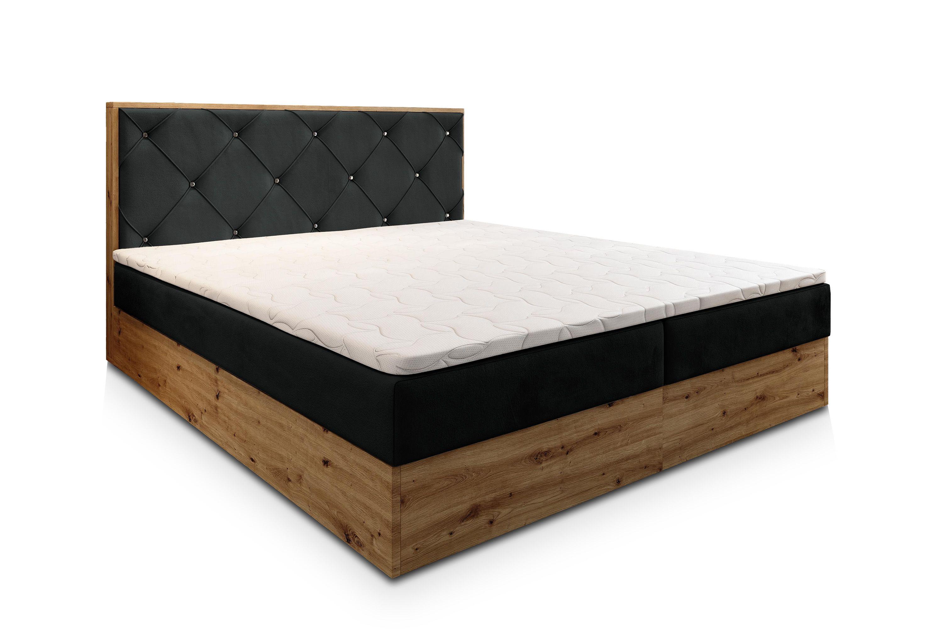wohnli-moebel-suche-800000985262 Wohnli Möbelsuche - BOXBETT FOSCO 160x200 cm mit Matratze und Topper - Schwarz