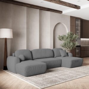 wohnli-moebel-suche-800000985264-1 WOHNLANDSCHAFT SAVONA P Grau Kordstoff mit Schlaffunktion Textil MASSENO Möbel > Sofas & Couches > Wohnlandschaften > Wohnlandschaften U-Form Grau
